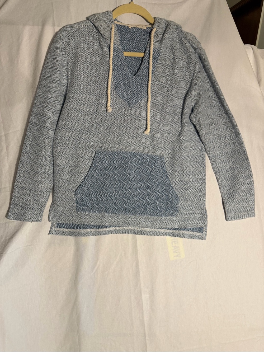 #369 Ocean Drive Light Blue Hooded Crà/ewneck Sweater